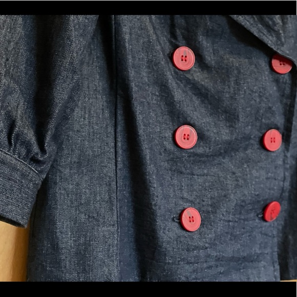 Kayce Hughes Chambray Double Breasted Nautical Jacket - Picture 4 of 4